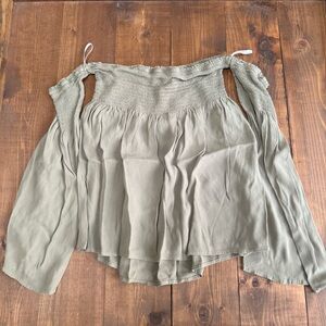 Forever 21 Sage Green Off-Shoulder Blouse